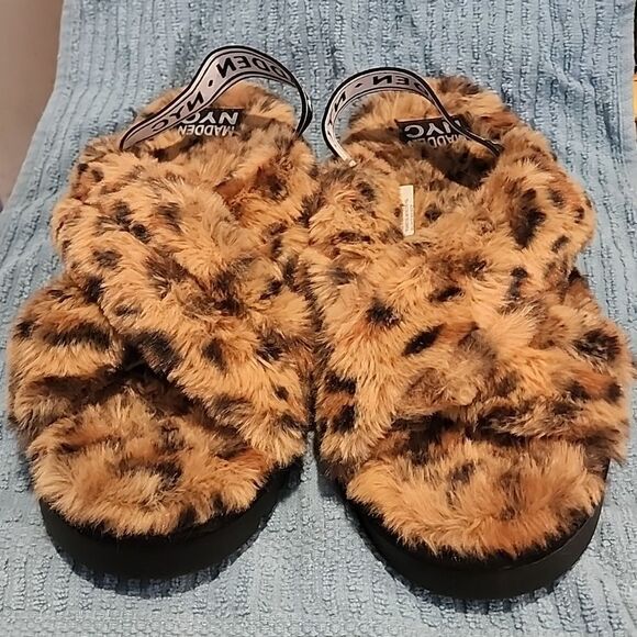Madden NYC FUZZY SLIPPER SANDLES SIZE 11 - Picture 1 of 5